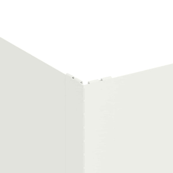Nurmireunus 4 kpl 100 x 100 x 35 cm Teräs valkoinen