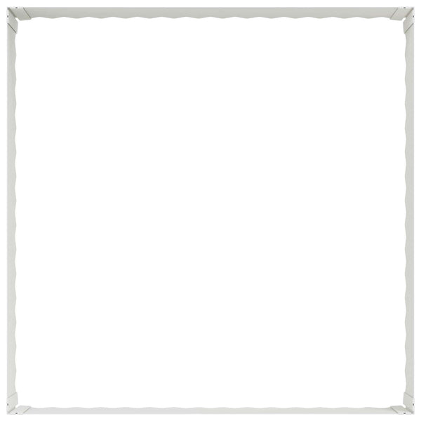 Nurmireunus 4 kpl 100 x 100 x 35 cm Teräs valkoinen