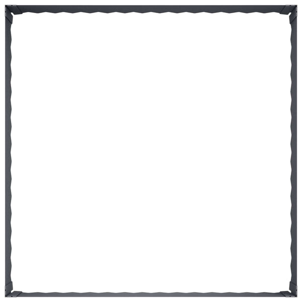 Nurmireunus 4 kpl 100 x 100 x 35 cm Teräs Antrasiitti