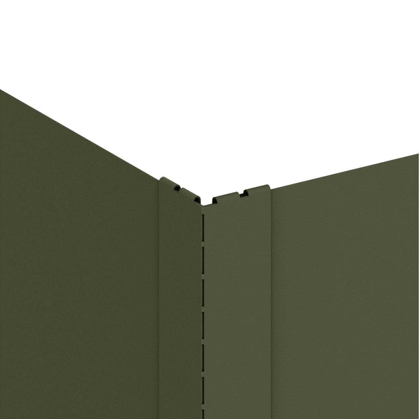 Nurmireunus 4 kpl 100 x 100 x 35 cm Teräs Oliivinvihreä