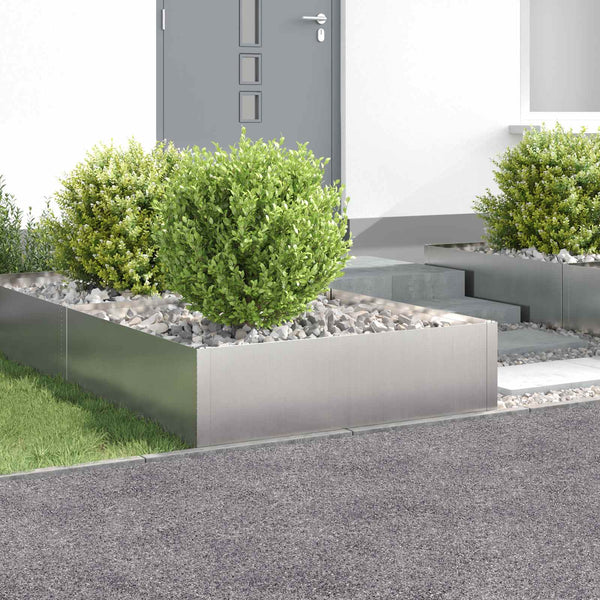 Nurmireunus 4 kpl 100 x 100 x 35 cm Teräs Hopea