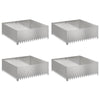 Nurmireunus 4 kpl 100 x 100 x 35 cm Teräs Hopea