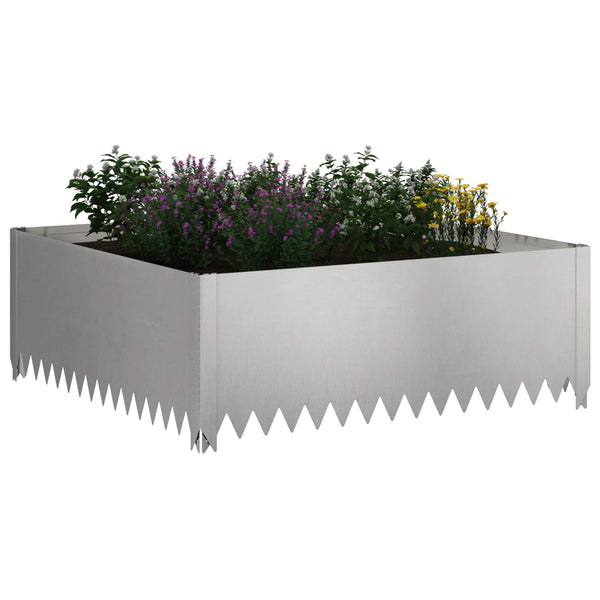 Nurmireunus 4 kpl 100 x 100 x 35 cm Teräs Hopea