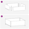 Nurmireunus 4 kpl 100 x 100 x 35 cm Teräs Hopea