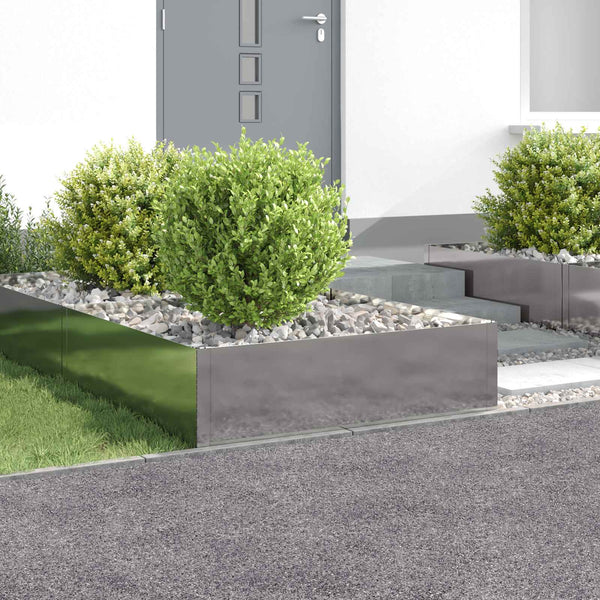 Nurmireunus 4 kpl 100 x 100 x 35 cm Teräs Hopea