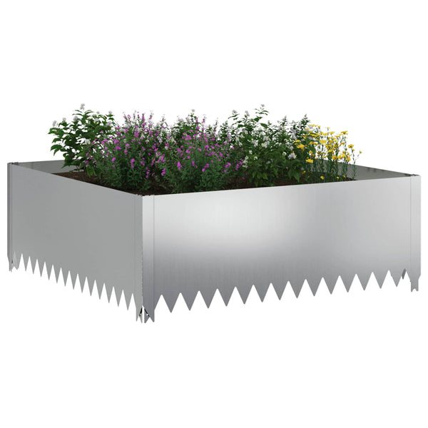 Nurmireunus 4 kpl 100 x 100 x 35 cm Teräs Hopea