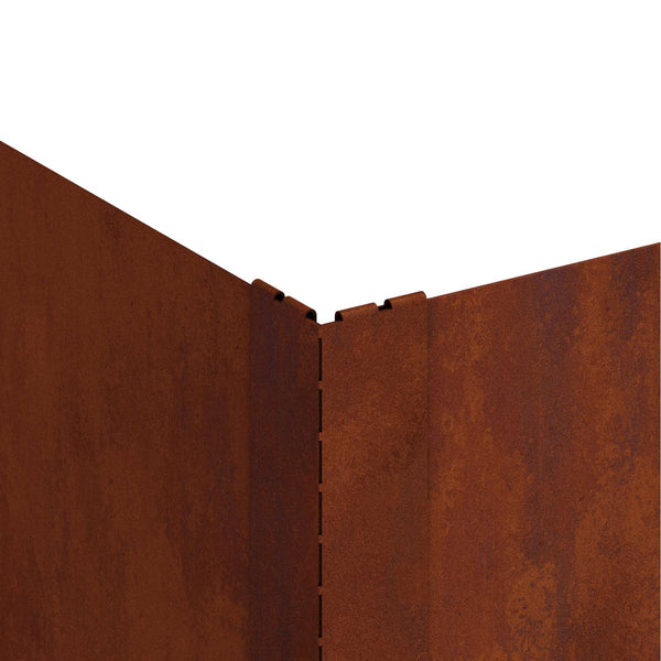Nurmireunus 4 kpl 100 x 100 x 35 cm Teräs Ruosteinen