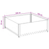 Nurmireunus 4 kpl 100 x 100 x 35 cm Teräs Ruosteinen
