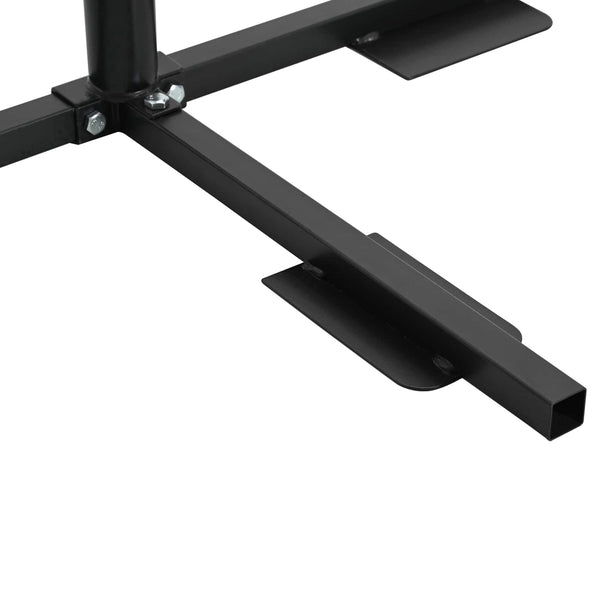 Puolikas aurinkovarjon tukirunko Musta Teräs for 32-38 mm Pole