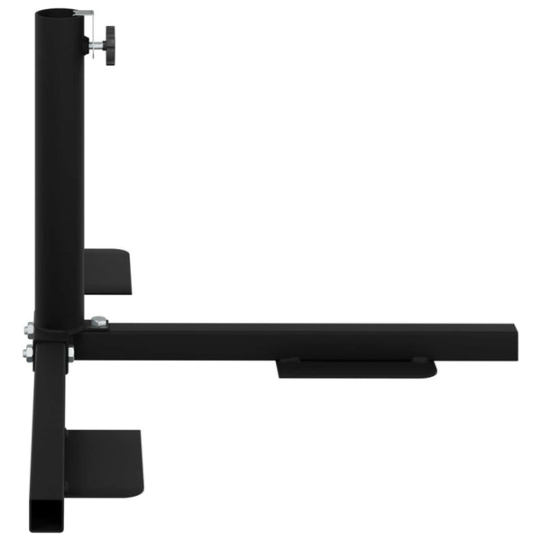 Puolikas aurinkovarjon tukirunko Musta Teräs for 32-38 mm Pole