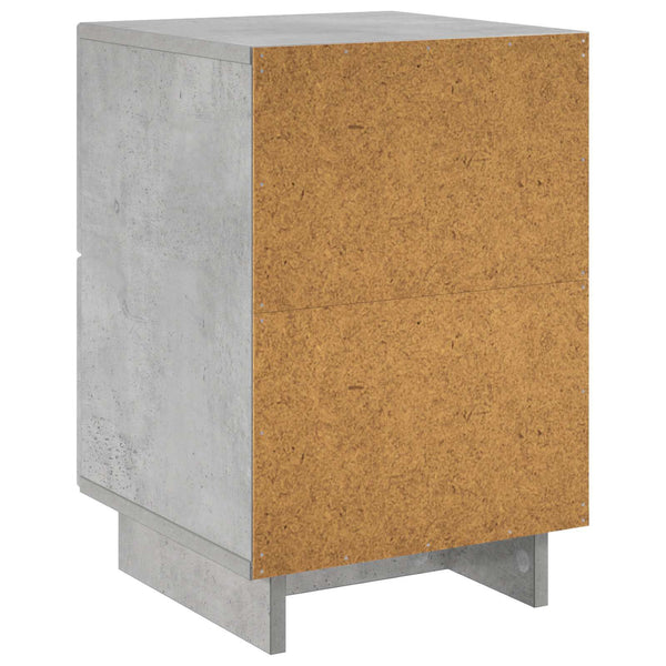 Yöpöytäkaappi 2 kpl Betoninharmaa 33,5 x 34,5 x 50 cm