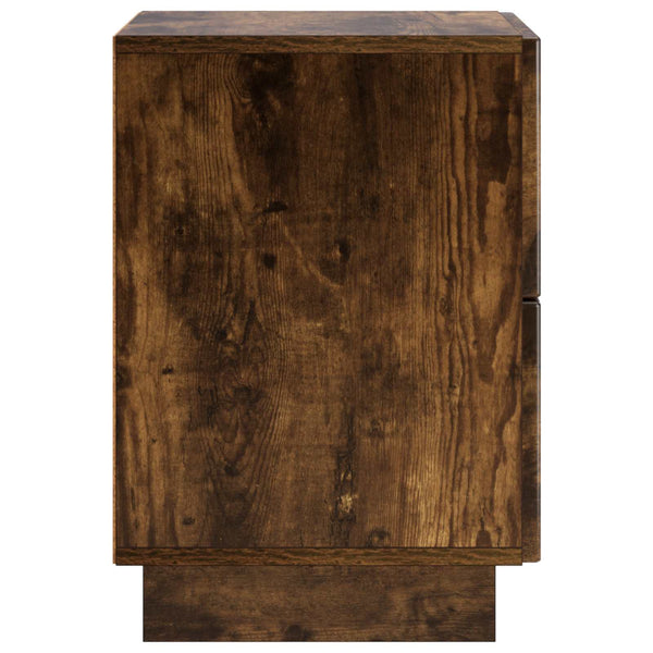Yöpöytäkaappi 2 kpl Savutammi 33,5 x 34,5 x 50 cm Tekninen puu