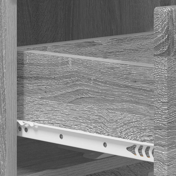 Yöpöytäkaappi 2 kpl Harmaa Sonoma 33,5 x 34,5 x 50 cm