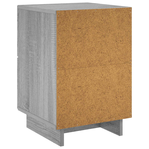 Yöpöytäkaappi 2 kpl Harmaa Sonoma 33,5 x 34,5 x 50 cm