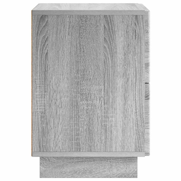 Yöpöytäkaappi 2 kpl Harmaa Sonoma 33,5 x 34,5 x 50 cm