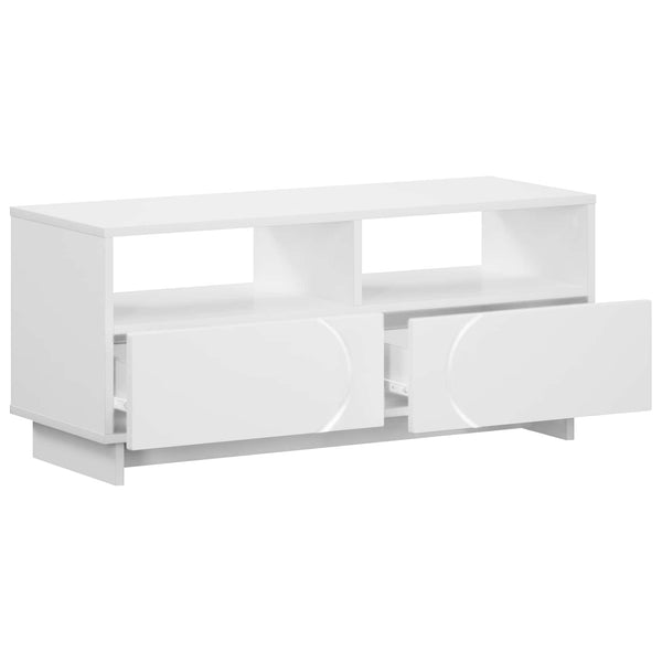 TV-teline 90 x 34.5 x 40 cm valkoinen Tekninen puu
