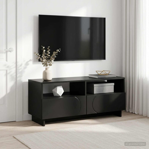 TV-teline 90 x 34,5 x 40 cm Musta Tekninen puu