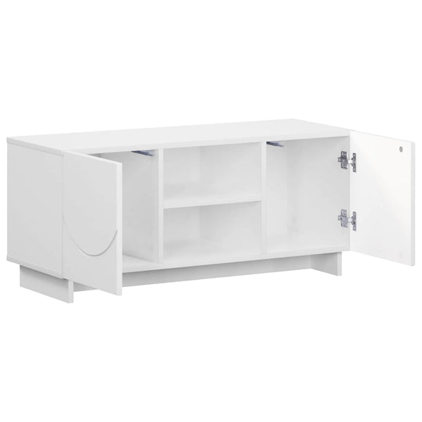 TV-teline 90 x 34.5 x 40 cm valkoinen Tekninen puu