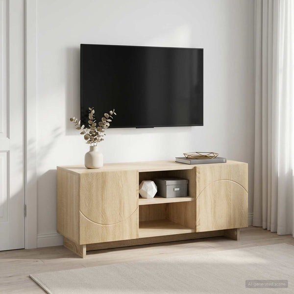 TV-teline 90 x 34.5 x 40 cm Sonoma-tammi Tekninen puu