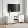 TV-teline 90 x 34.5 x 40 cm Korkeakiiltoinen valkoinen