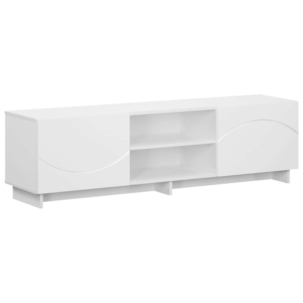 TV-teline 140 x 34.5 x 40 cm valkoinen Tekninen puu