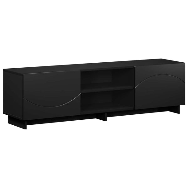 TV-teline 140 x 34.5 x 40 cm Musta Tekninen puu