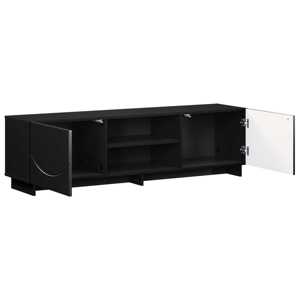TV-teline 140 x 34.5 x 40 cm Musta Tekninen puu