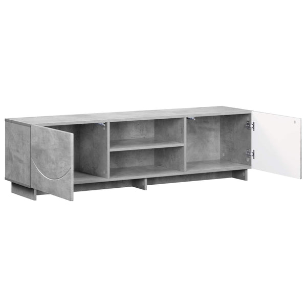 TV-teline 140 x 34.5 x 40 cm Betoninharmaa Tekninen puu