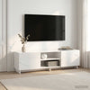 TV-teline 140 x 34,5 x 40 cm Korkeakiiltoinen valkoinen