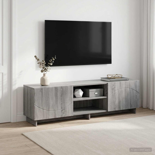 TV-teline 140 x 34.5 x 40 cm Harmaa Sonoma Tekninen puu
