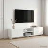 TV-teline 180 x 34,5 x 40 cm Korkeakiiltoinen valkoinen