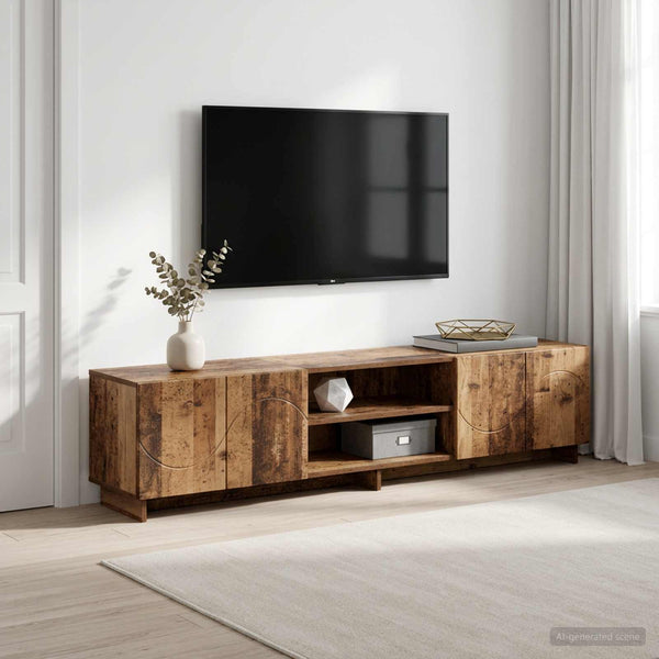 TV-teline 180 x 34,5 x 40 cm Vanha puu Tekninen puu