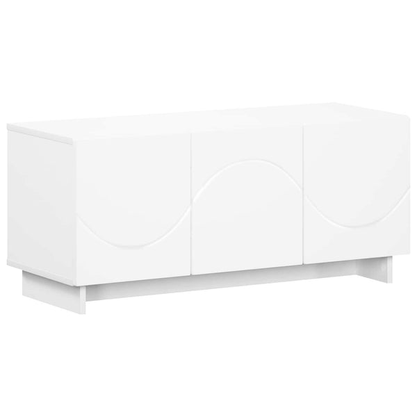 TV-taso 90 x 34.5 x 40 cm valkoinen Tekninen puu