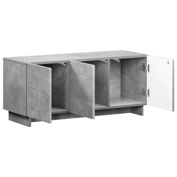 TV-taso 90 x 34.5 x 40 cm Betoninharmaa Tekninen puu