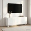 TV-taso 90 x 34.5 x 40 cm Korkeakiiltoinen valkoinen