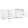 TV-taso 90 x 34.5 x 40 cm Korkeakiiltoinen valkoinen