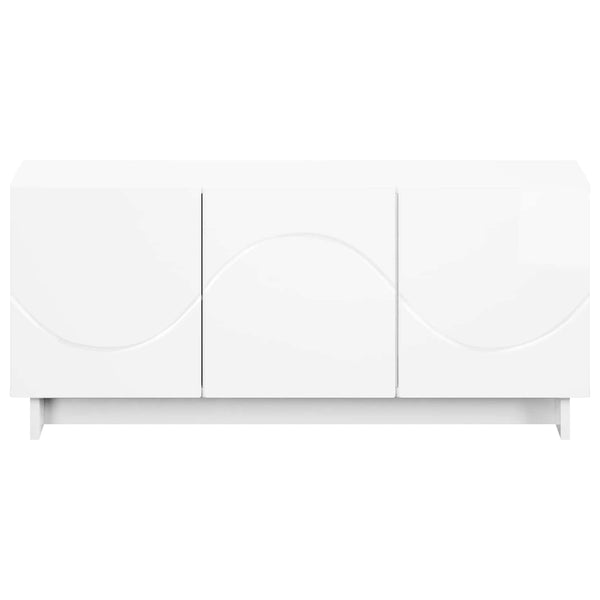TV-taso 90 x 34.5 x 40 cm Korkeakiiltoinen valkoinen