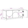TV-taso 90 x 34.5 x 40 cm Korkeakiiltoinen valkoinen