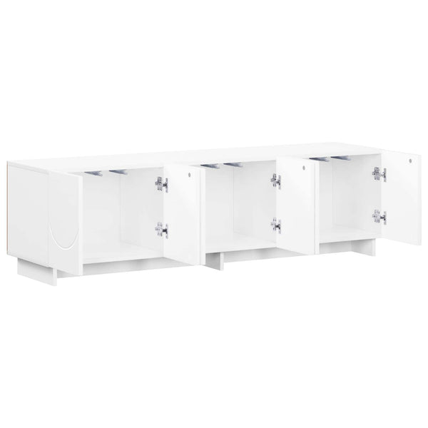 TV-taso 140 x 34,5 x 40 cm valkoinen Tekninen puu