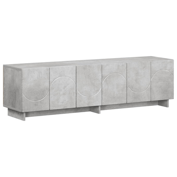 TV-taso 140 x 34,5 x 40 cm Betoninharmaa Tekninen puu