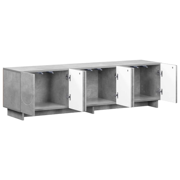 TV-taso 140 x 34,5 x 40 cm Betoninharmaa Tekninen puu
