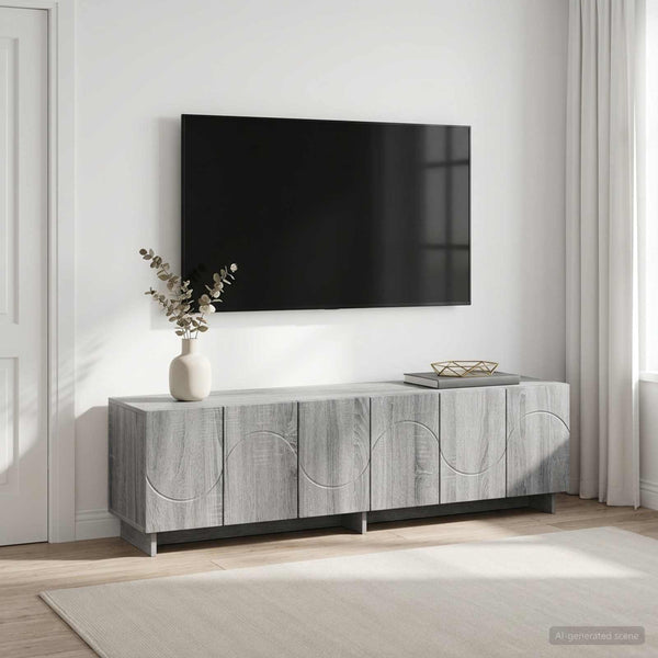 TV-taso 140 x 34,5 x 40 cm Harmaa Sonoma Tekninen puu
