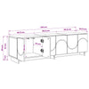 TV-taso 140 x 34,5 x 40 cm Harmaa Sonoma Tekninen puu