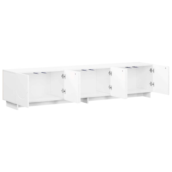 TV-taso 180 x 34,5 x 40 cm valkoinen Tekninen puu