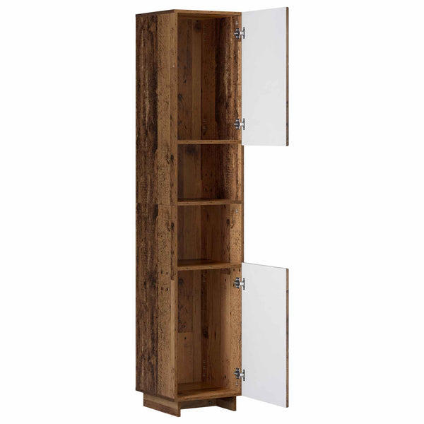 Kylpyhuonekaappi Vanha puu 36,5 x 38 x 180 cm Tekninen puu