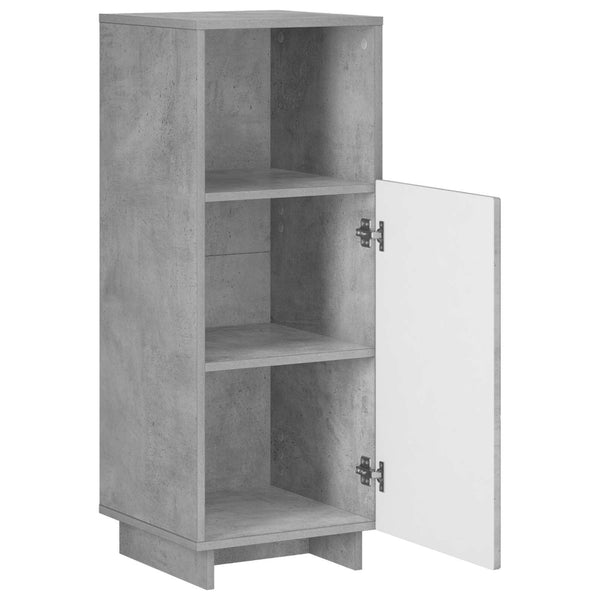 Kylpyhuonekaappi Betoninharmaa 36,5 x 38 x 95 cm Tekninen puu