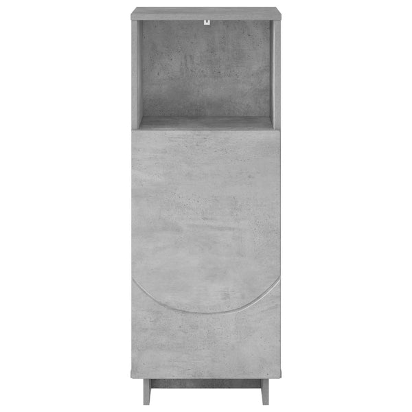 Kylpyhuonekaappi Betoninharmaa 36,5 x 38 x 95 cm Tekninen puu
