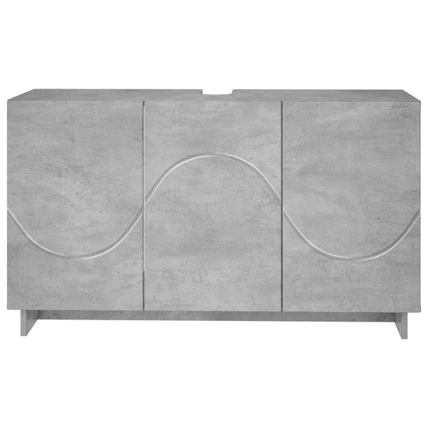 Kylpyhuoneen kaappi Betoninharmaa 101 x 41 x 58 cm Tekninen puu
