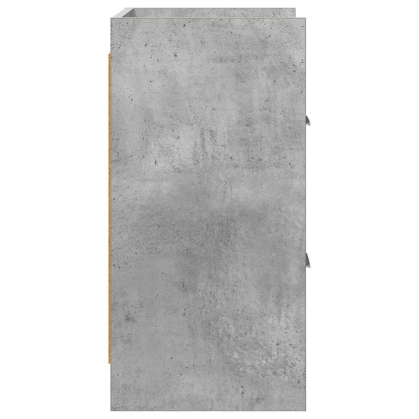 Yöpöydät 2 kpl Betoninharmaa 40 x 30 x 60 cm Tekninen puu