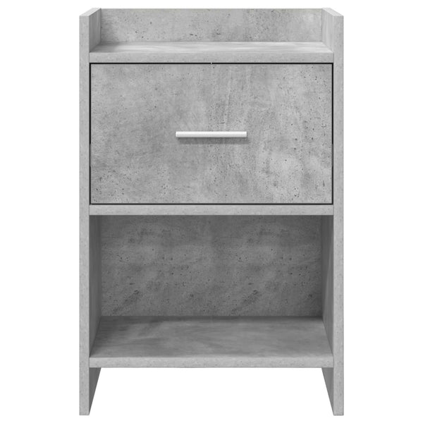 Yöpöydät 2 kpl Betoninharmaa 40 x 30 x 60 cm Tekninen puu